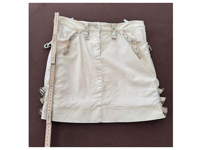 Christian Dior Boutique Minifalda Crema Blanco Beige - vista 6