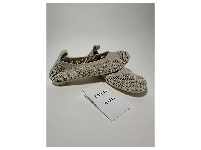 Bottega Veneta Atomic Flat Polyester Mesh Sea Salt Größe 37 (Full set) Neu/Original Beige - Ansicht 10