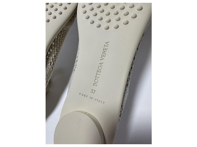 Bottega Veneta Atomic Flat Polyester Mesh Sea Salt Größe 37 (Full set) Neu/Original Beige - Ansicht 12