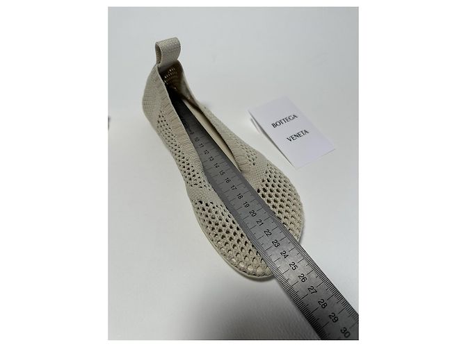 Bottega Veneta Atomic Flat Polyester Mesh Sea Salt Größe 37 (Full set) Neu/Original Beige - Ansicht 13