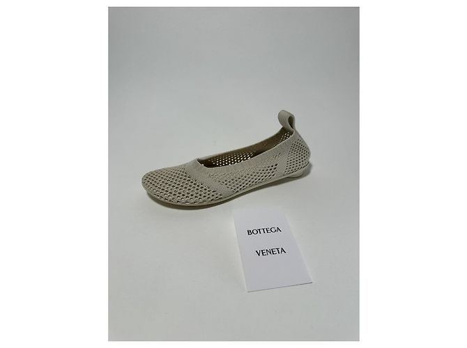 Bottega Veneta Atomic Flat Polyester Mesh Sea Salt Größe 37 (Full set) Neu/Original Beige - Ansicht 15