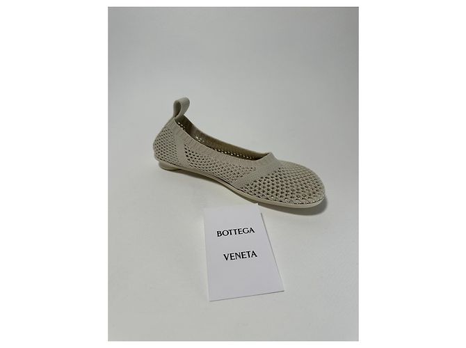 Bottega Veneta Atomic Flat Polyester Mesh Sea Salt Größe 37 (Full set) Neu/Original Beige - Ansicht 16