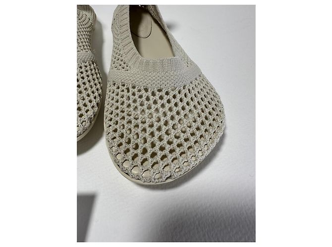 Bottega Veneta Atomic Flat Polyester Mesh Sea Salt Größe 37 (Full set) Neu/Original Beige - Ansicht 5