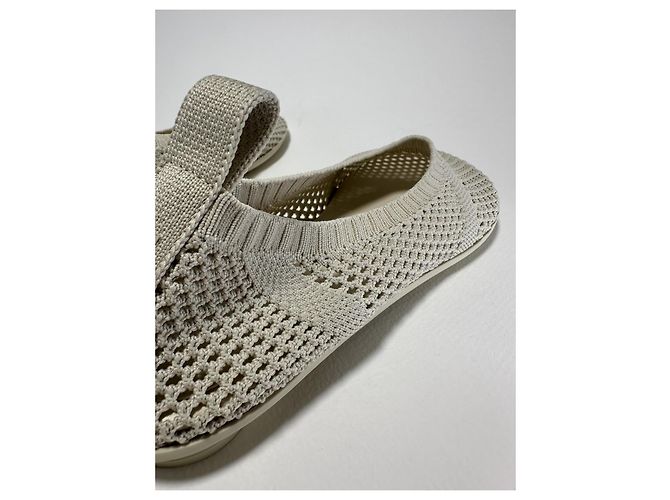 Bottega Veneta Atomic Flat Polyester Mesh Sea Salt Größe 37 (Full set) Neu/Original Beige - Ansicht 9