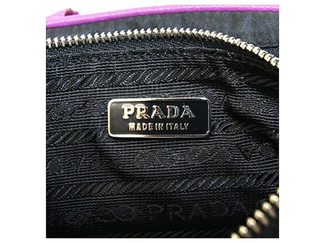 Borsa Prada nera e viola Nero Porpora - vista 4