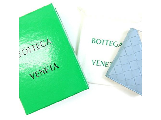 Bottega Veneta zweifach Klapperbrieftasche Hellblau - Ansicht 10