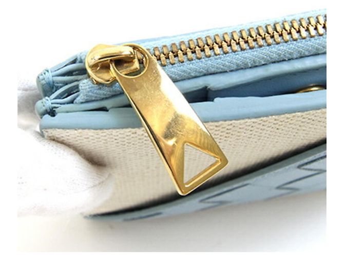 Bottega Veneta zweifach Klapperbrieftasche Hellblau - Ansicht 9