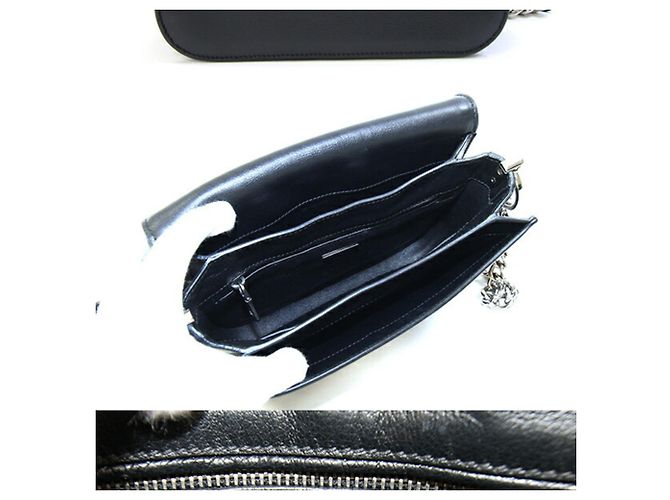 Borsa a tracolla in pelle nera Prada Nero - vista 2