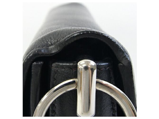 Borsa a tracolla in pelle nera Prada Nero - vista 4