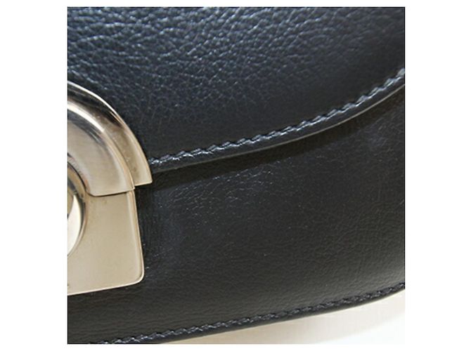 Borsa a tracolla in pelle nera Prada Nero - vista 5