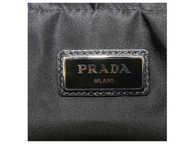 Borsa a tracolla Prada 2VL008 in nylon e pelle nera Nero - vista 4