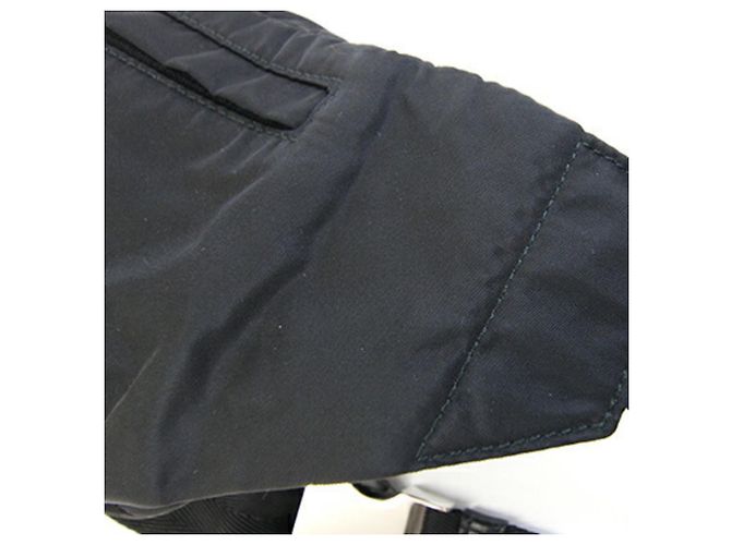 Borsa a tracolla Prada 2VL008 in nylon e pelle nera Nero - vista 6