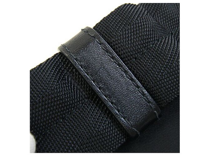 Borsa a tracolla Prada 2VL008 in nylon e pelle nera Nero - vista 8