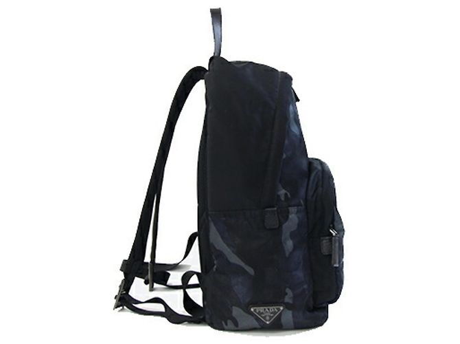 Zaino Prada Camouflage Marrone Nero Blu navy - vista 3