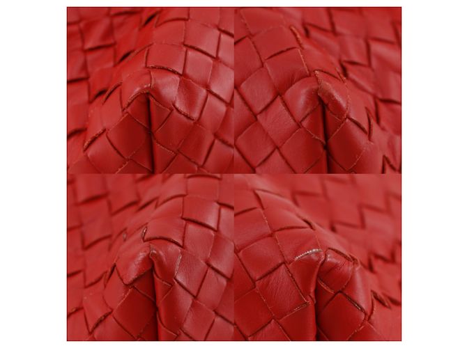 Bottega Veneta Intrecciato Hombro Cuero Roja - vista 4
