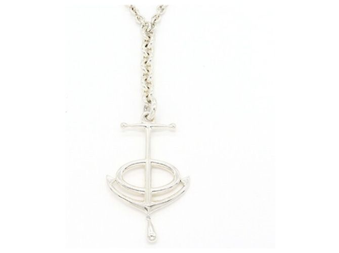 Hermès Collana Grand Large in argento sterling Hermes con pendente Chaine d'Ancre - vista 2