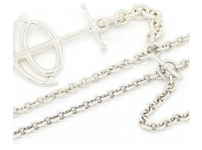 Hermès Collana Grand Large in argento sterling Hermes con pendente Chaine d'Ancre - vista 3