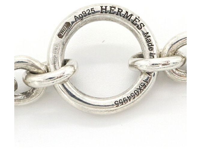 Hermès Collana Grand Large in argento sterling Hermes con pendente Chaine d'Ancre - vista 5