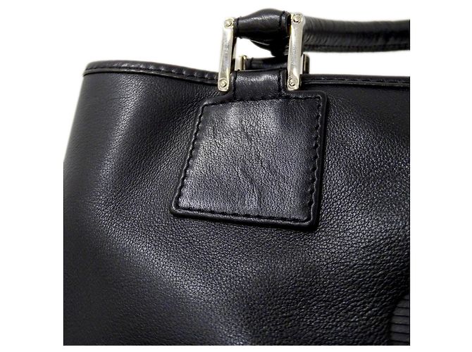 Borsa a mano in pelle nera Loewe Nero - vista 12
