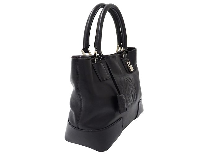 Borsa a mano in pelle nera Loewe Nero - vista 4