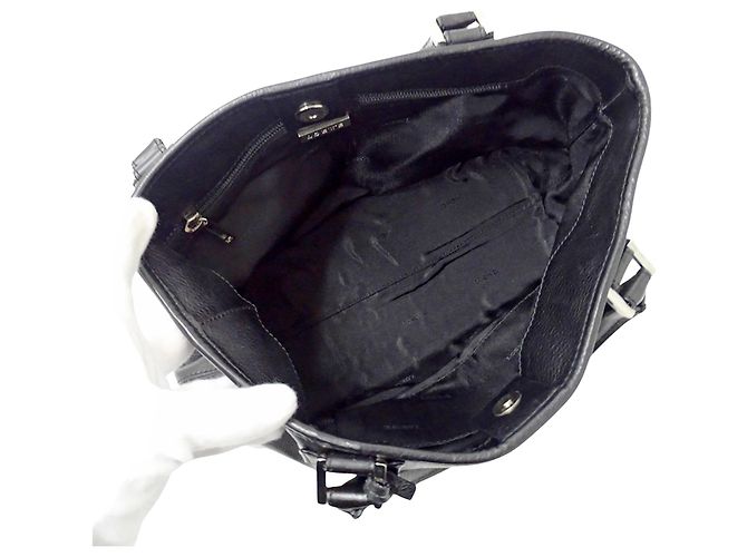 Borsa a mano in pelle nera Loewe Nero - vista 5