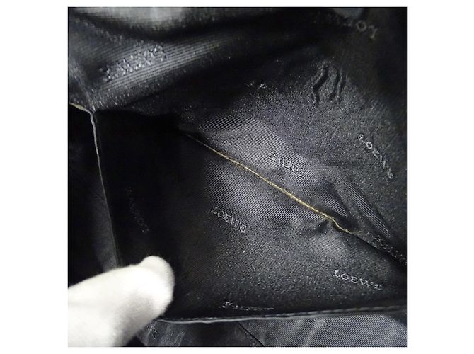 Borsa a mano in pelle nera Loewe Nero - vista 8