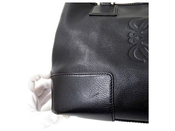 Borsa a mano in pelle nera Loewe Nero - vista 9
