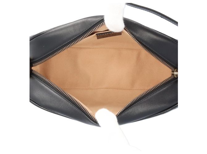 Borsa a tracolla Gucci GG Marmont in pelle nera Nero - vista 8