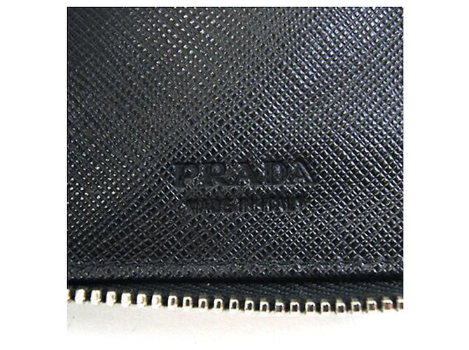 Prada Bi-Fold Wallet Black and Red Leather - view 5