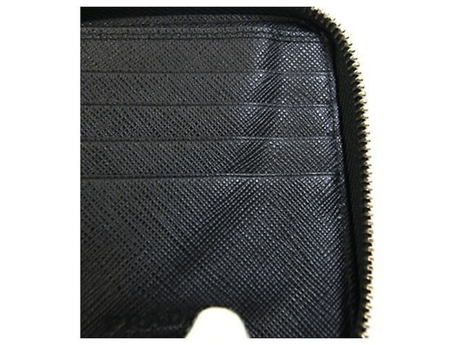 Prada Bi-Fold Wallet Black and Red Leather - view 8