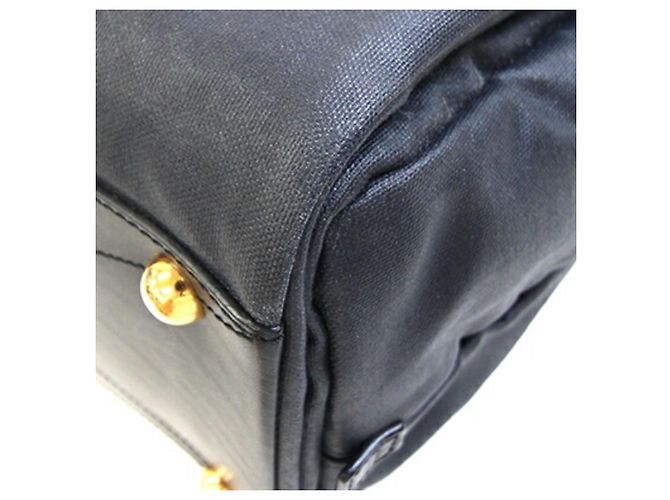 Bolsa Loewe Laura preta de pele e lona Preto - vista 3