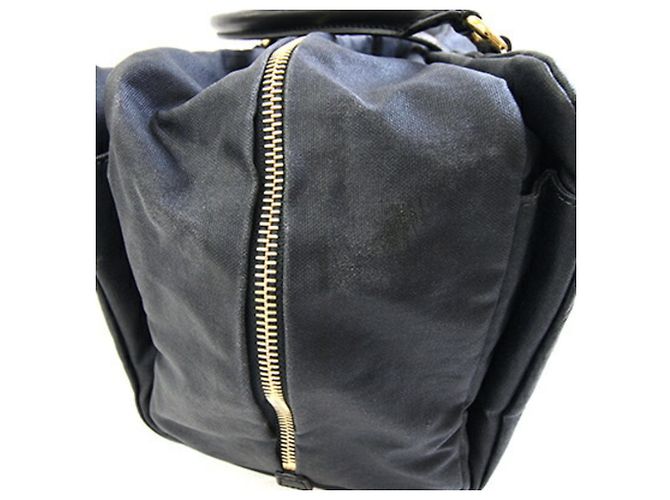 Bolsa Loewe Laura preta de pele e lona Preto - vista 4