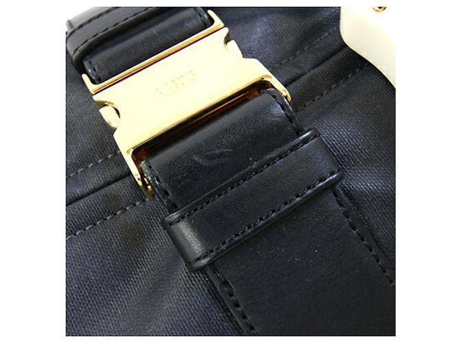 Bolsa Loewe Laura preta de pele e lona Preto - vista 6