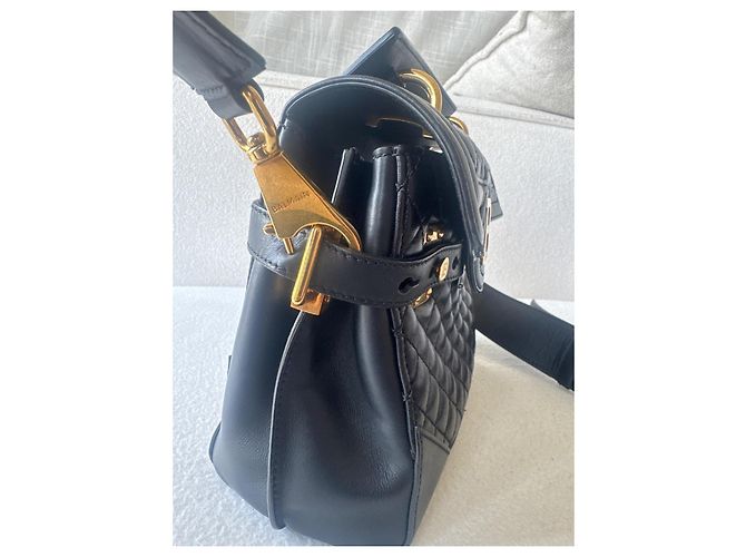 Balmain B-Buzz 23 gesteppte Leder Handtasche Schwarz - Ansicht 5