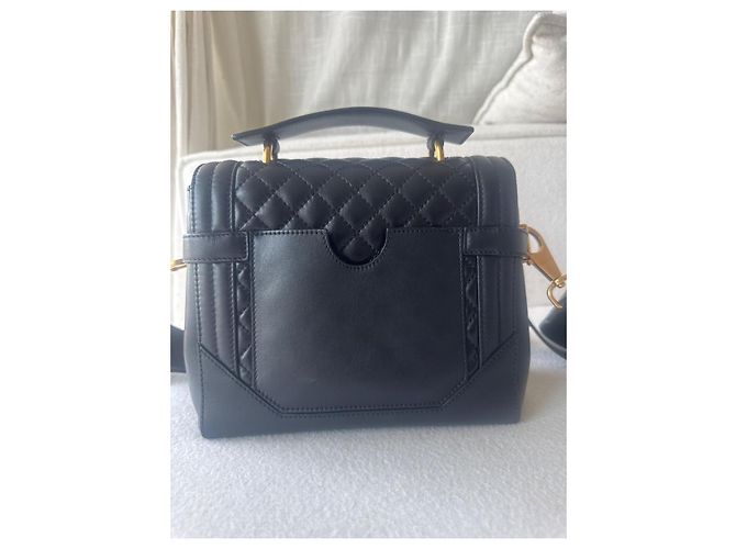 Balmain B-Buzz 23 gesteppte Leder Handtasche Schwarz - Ansicht 6