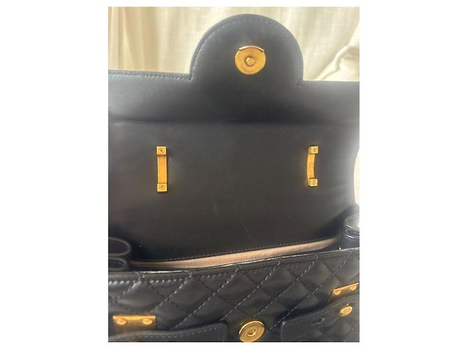Balmain B-Buzz 23 gesteppte Leder Handtasche Schwarz - Ansicht 8