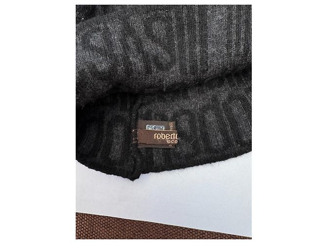 Gorro Monograma Roberto Cavalli Negro Gris - vista 3