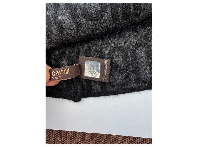 Gorro Monograma Roberto Cavalli Negro Gris - vista 4