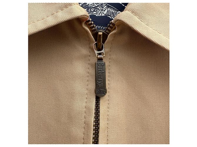 Giacca Harrington Burberrys in cotone beige - vista 2