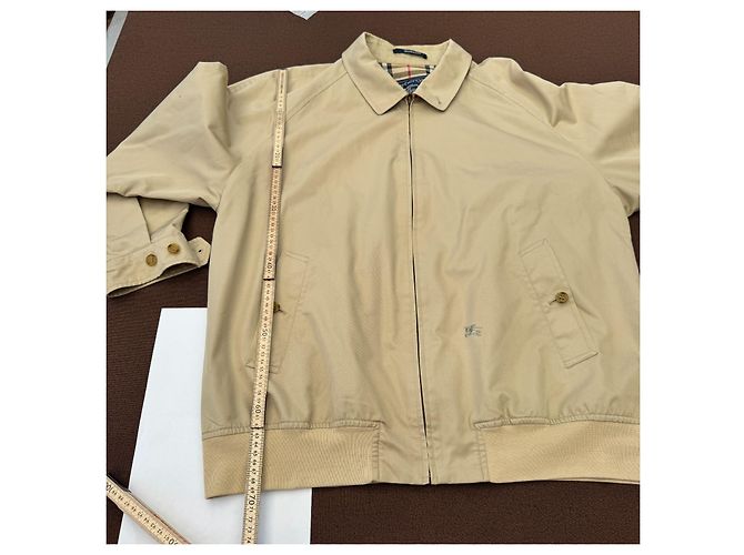 Giacca Harrington Burberrys in cotone beige - vista 8