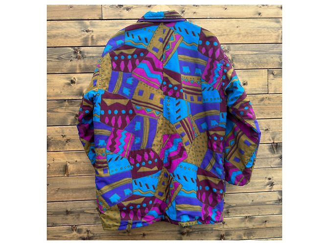 Missoni Steppjacke mit geometrischem Multicolour-Print Braun Pink Blau Golden Lila - Ansicht 2