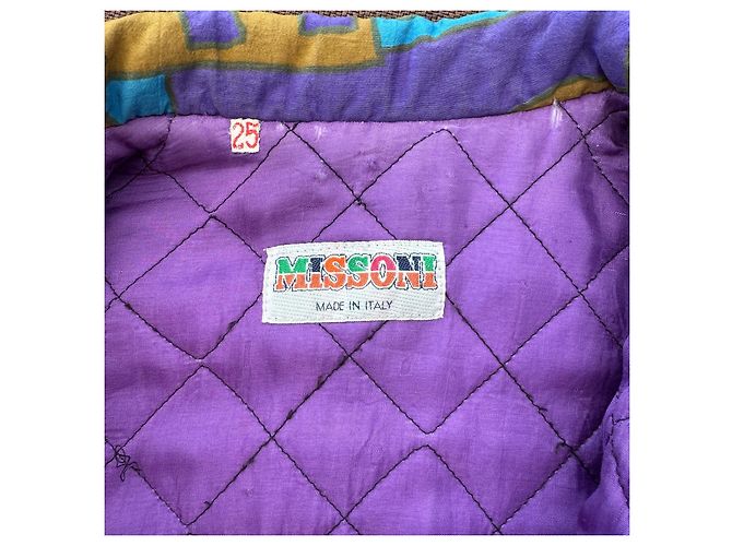 Missoni Steppjacke mit geometrischem Multicolour-Print Braun Pink Blau Golden Lila - Ansicht 3