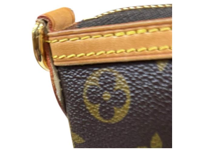 Borsa a Spalla Louis Vuitton Palermo PM Monogram Marrone - vista 14