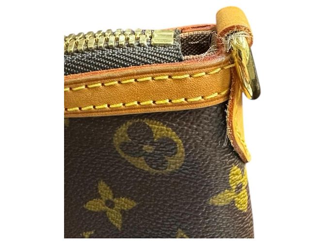 Borsa a Spalla Louis Vuitton Palermo PM Monogram Marrone - vista 15