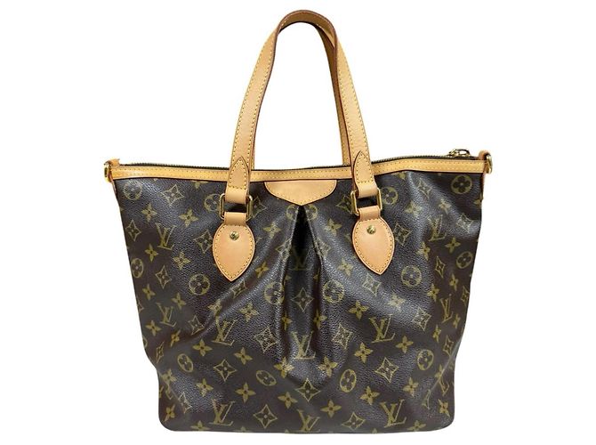 Borsa a Spalla Louis Vuitton Palermo PM Monogram Marrone - vista 3