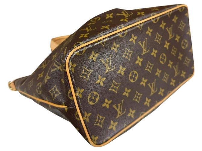 Borsa a Spalla Louis Vuitton Palermo PM Monogram Marrone - vista 6