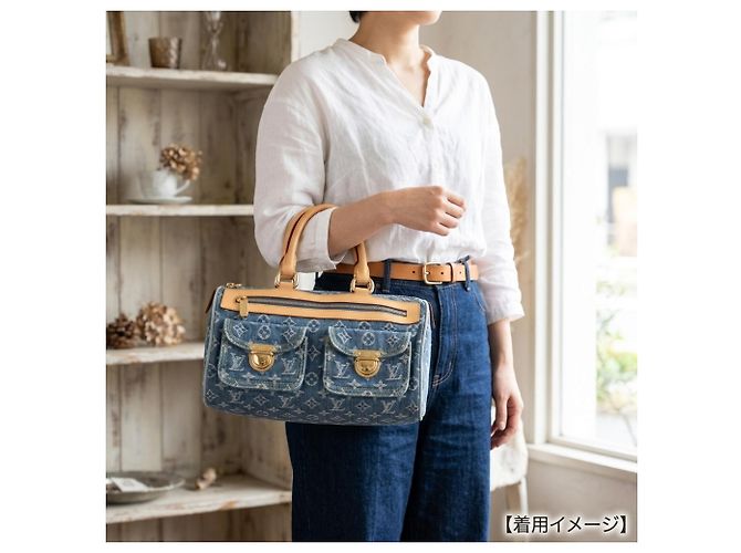 Borsa Louis Vuitton Neo Speedy Monogram Denim Blu - vista 2