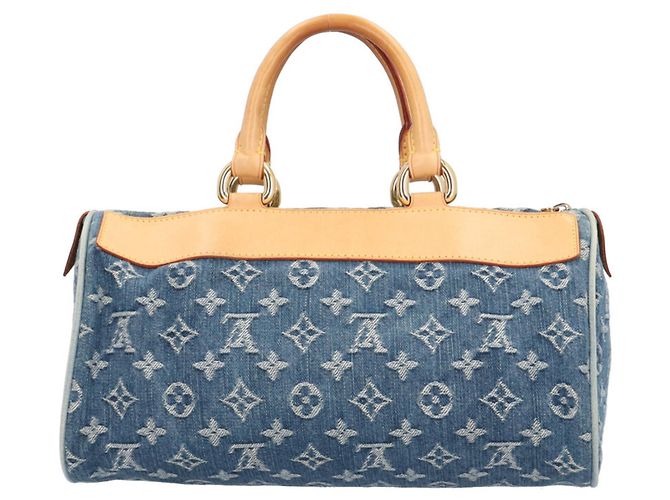 Borsa Louis Vuitton Neo Speedy Monogram Denim Blu - vista 3