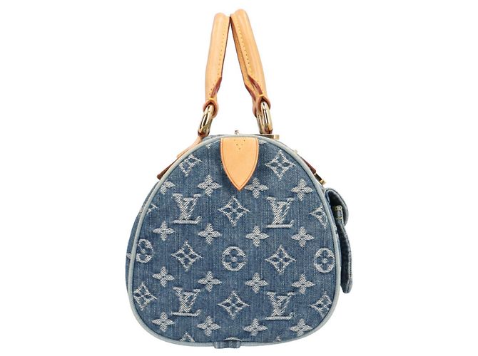 Borsa Louis Vuitton Neo Speedy Monogram Denim Blu - vista 4