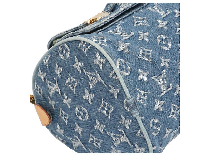 Borsa Louis Vuitton Neo Speedy Monogram Denim Blu - vista 7